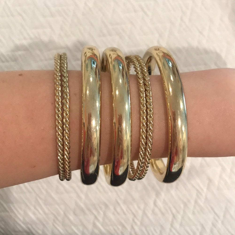 Gold bangle bracelets